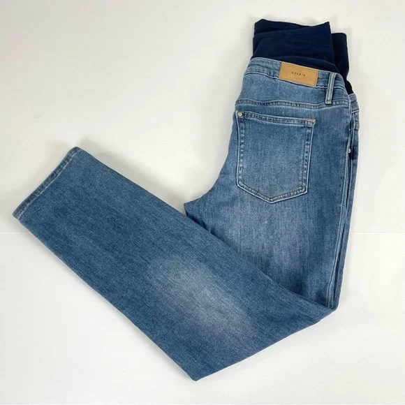 & Denim Mama Maternite’ Skinny Tapered Denim Maternity Jeans Size Small - Picture 3 of 7